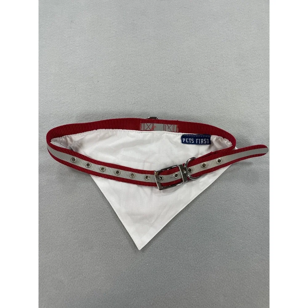 Pets First Oklahoma Sooners Dog Bandana Collar Reflective OU NCAA Crimson White